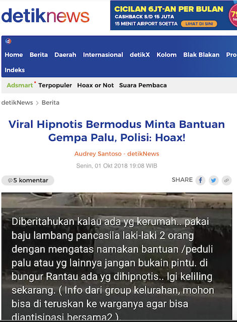 [Cek Fakta] Beredar Foto Dua Pelaku Penipuan dengan Hipnotis? Ini Faktanya