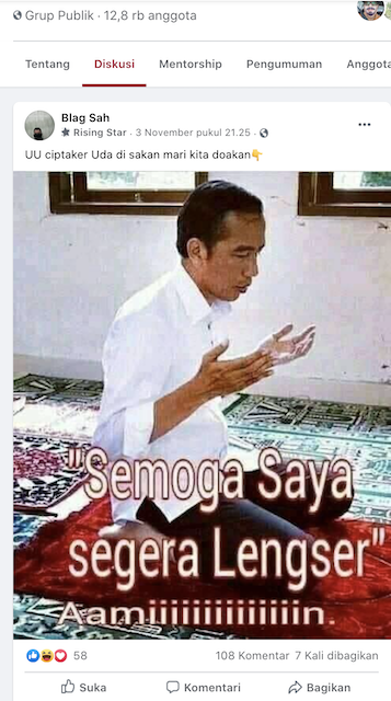 [Cek Fakta] Foto Jokowi Berdoa Minta Segera Lengser? Ini Faktanya