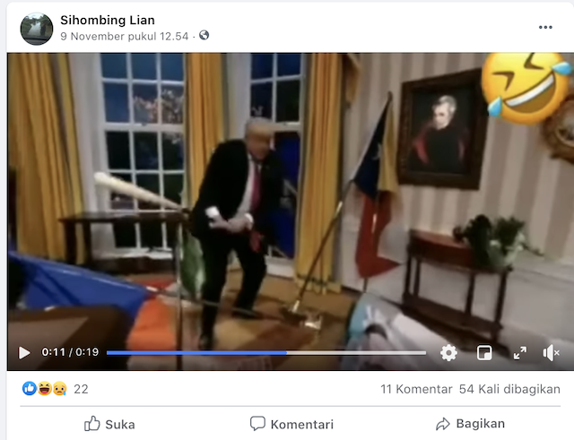 [Cek Fakta] Video Trump Ngamuk Hancurkan Barang-Barang di Dalam Gedung Putih? Ini Faktanya
