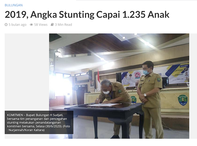 [Cek Fakta] Cawagub Yansen Sebut Tahun 2019 Ada 970 Kasus Stunting di Kaltara? Ini Faktanya