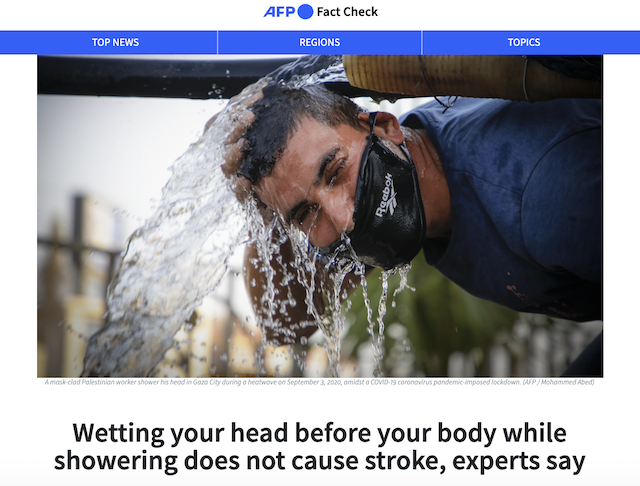 [Cek Fakta] Membasahi Kepala Lebih Dulu saat Mandi Sebabkan Stroke? Ini Faktanya