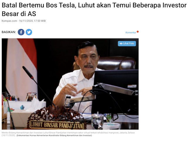 [Cek Fakta] Benarkah Luhut Dirawat di Belgia karena Sakit dan Media Takut Beritakannya? Ini Faktanya
