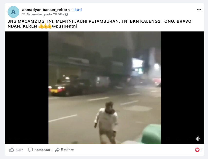 [Cek Fakta] Beredar Video Kerusuhan di Petamburan? Cek Faktanya