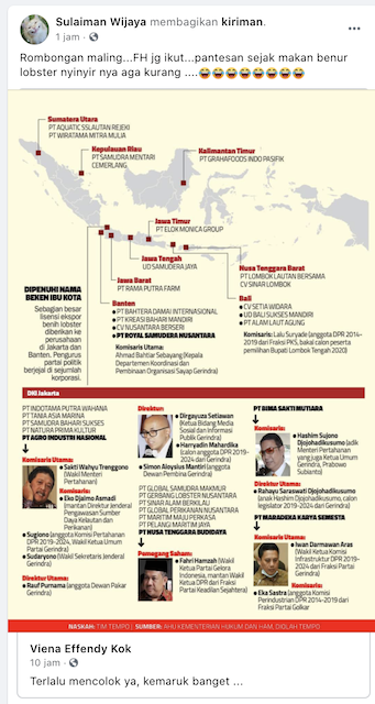 [Cek Fakta] Fahri Hamzah Disebut Masuk Daftar Rombongan Maling Benih Lobster? Ini Faktanya