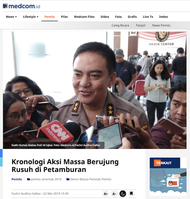 [Cek Fakta] Benarkah Ini Video Polisi Lepaskan Tembakan di Petamburan Kemarin? Cek Faktanya