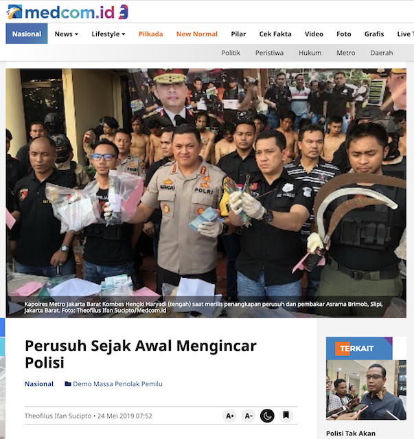 [Cek Fakta] Benarkah Ini Video Polisi Lepaskan Tembakan di Petamburan Kemarin? Cek Faktanya