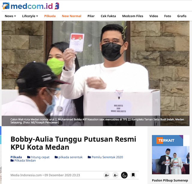 [Cek Fakta] Akhyar Nasution Menang Telak atas Bobby Nasution? Ini Faktanya