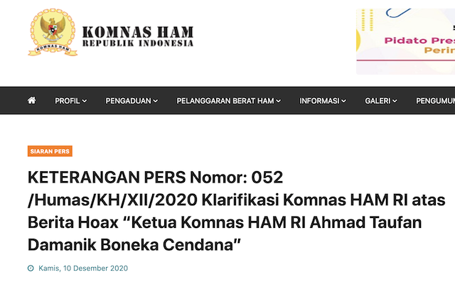 [Cek Fakta] Beredar Foto Ketua Komnas HAM Berdua dengan Tommy Soeharto? Ini Faktanya