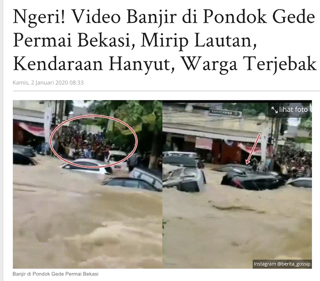 [Cek Fakta] Benarkah Video Banjir Seret Banyak Mobil Ini di Sampang Madura? Ini Faktanya