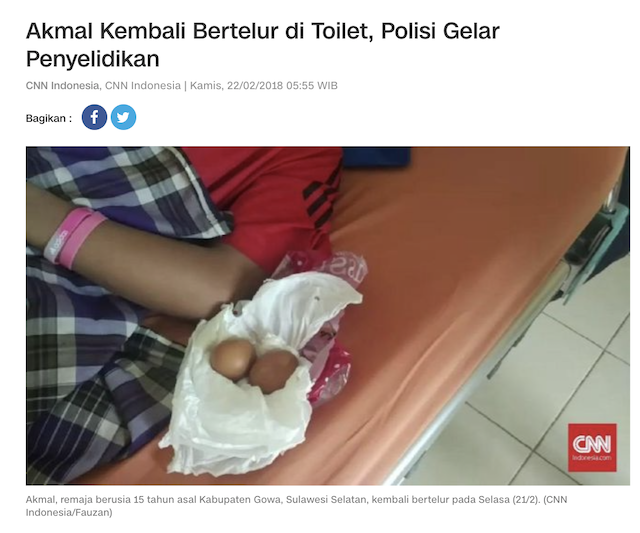 [Cek Fakta] Benarkah Bocah Belasan Tahun di Gowa Sulawesi Selatan Ini Bisa Bertelur? Cek Faktanya