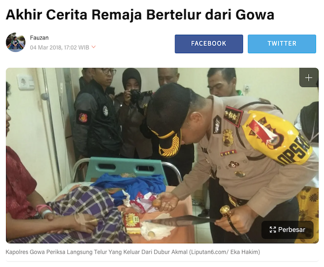 [Cek Fakta] Benarkah Bocah Belasan Tahun di Gowa Sulawesi Selatan Ini Bisa Bertelur? Cek Faktanya