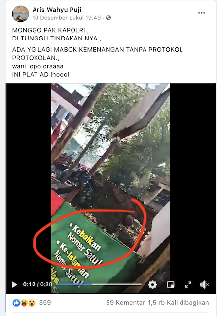 [Cek Fakta] Video Konvoi Plat AD Knalpot Bising Perayaan Kemenangan Gibran? Ini Faktanya