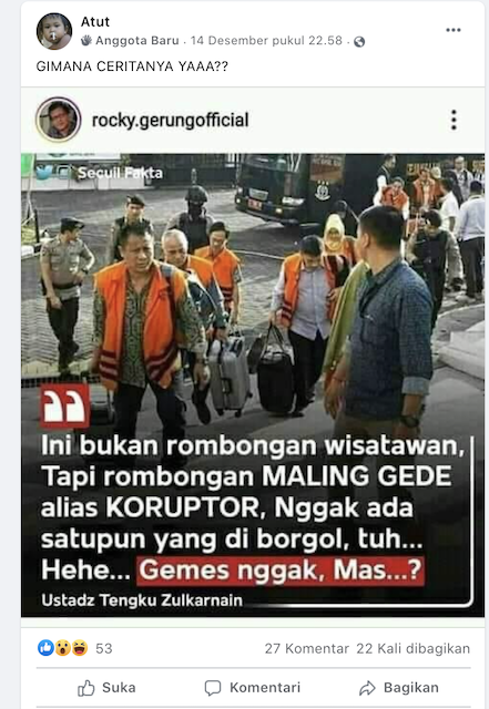 [Cek Fakta] Foto Para Tersangka Korupsi Ini tidak Diborgol? Cek Faktanya