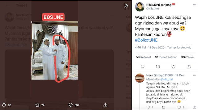 Cek Fakta Beredar Foto Bos Jne Bersama Rizieq Shihab Ini Faktanya