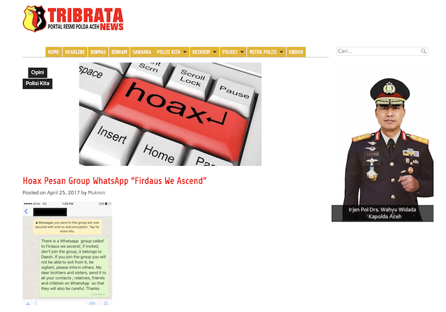 [Cek Fakta] Beredar Info jika Gabung Grup WhatsApp Milik ISIS Ini tidak Bisa Keluar Lagi? Cek Faktanya