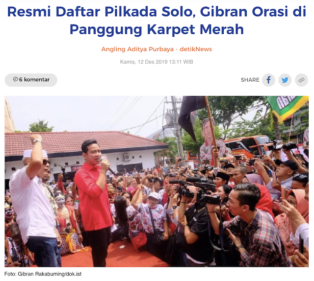 [Cek Fakta] Video Kerumunan Gibran yang Bebas Hukuman? Ini Faktanya