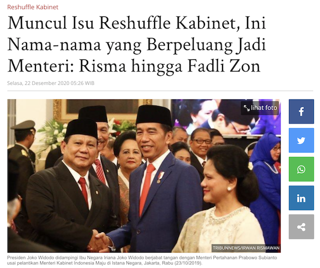 [Cek Fakta] Beredar Foto Ekspresi Wajah Fadli Zon soal Reshuffle Kabinet? Ini Faktanya