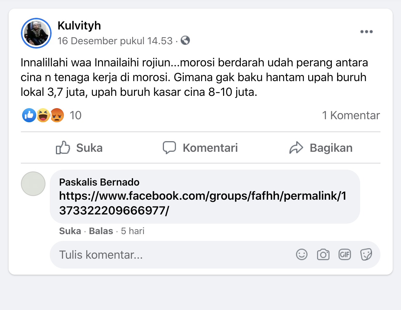 [Cek Fakta] Terjadi Perang antara Tenaga Kerja Lokal dan TKA Tiongkok di Morosi? Ini Cek Faktanya