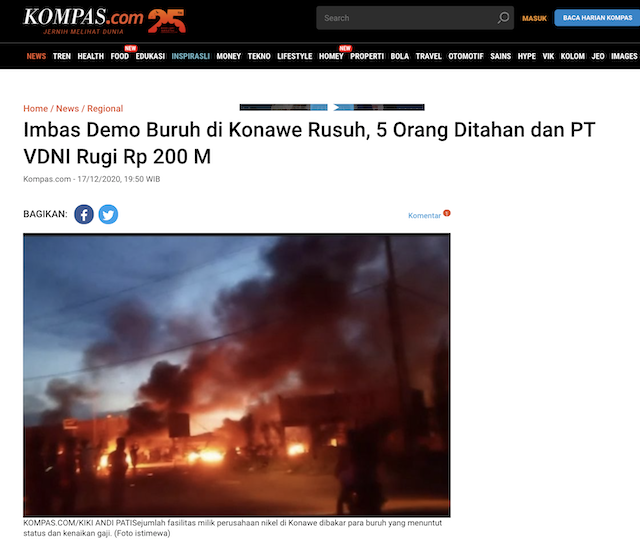 [Cek Fakta] Terjadi Perang antara Tenaga Kerja Lokal dan TKA Tiongkok di Morosi? Ini Cek Faktanya