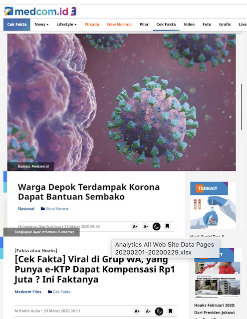 Hoaks Maret 2020: Dari Kabar Duka Sejumlah Tokoh Dunia hingga Bukti Tentara AS Sebar Virus Korona di Bus Tiongkok