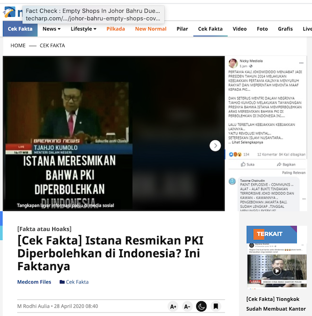 Hoaks April 2020: Dari Setiap Pemilik KTP Elektronik Dapat Rp680 Ribu hingga Luhut Dipecat