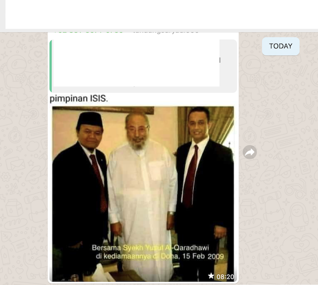 [Cek Fakta] Foto Anies Baswedan dengan Pemimpin ISIS? Ini Faktanya