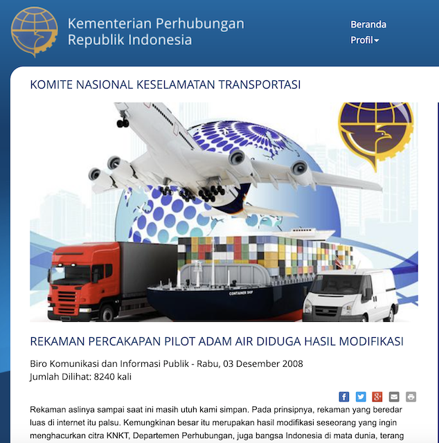 [Cek Fakta] Rekaman Suara Percakapan Pilot dan Co Pilot Sriwijaya Air SJ 182 Beredar? Ini Faktanya