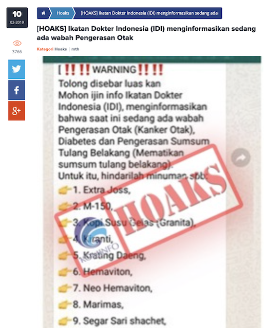 [Cek Fakta] IDI Sebut saat Ini Ada Wabah Kanker Otak? Simak Faktanya