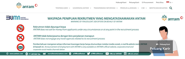 [Cek Fakta] Benarkah Ini Surat Panggilan Wawancara Kerja di PT ANTAM? Simak Faktanya