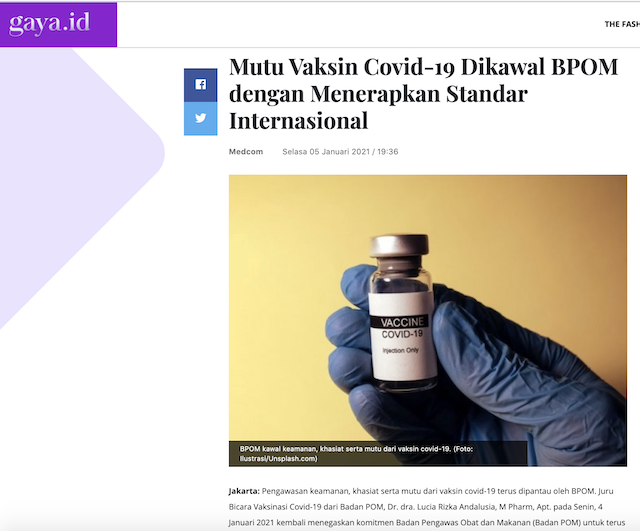 [Cek Fakta] Benarkah Ketua BPOM Mendapat Ancaman dan Tekanan untuk Mengeluarkan Vaksin Covid-19? Ini Faktanya