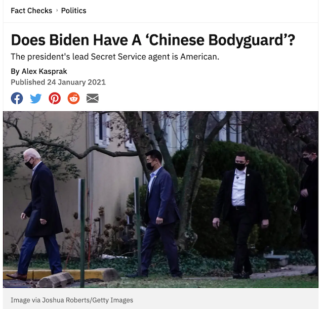 [Cek Fakta] Viral Seorang Pengawal Joe Biden Diisukan Berasal dari Pasukan Tiongkok? Ini Faktanya