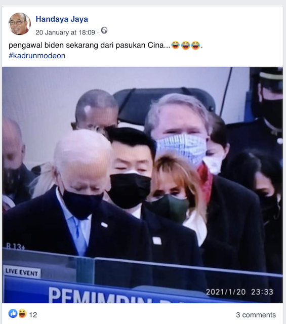 [Cek Fakta] Viral Seorang Pengawal Joe Biden Diisukan Berasal dari Pasukan Tiongkok? Ini Faktanya