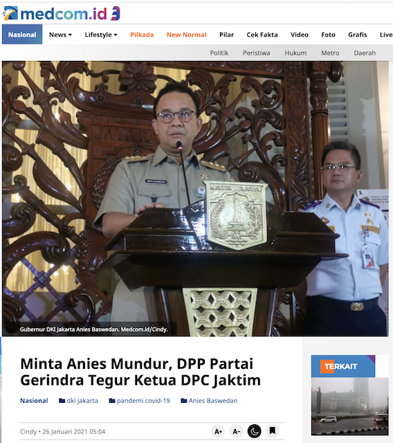 [Cek Fakta] Anies Dicopot dari Jabatan Gubernur DKI? Ini Faktanya