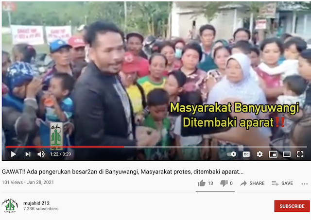 [Cek Fakta] Ada Pengerukan Besar-besaran di Banyuwangi, Masyarakat yang Protes Ditembaki Aparat? Ini Faktanya