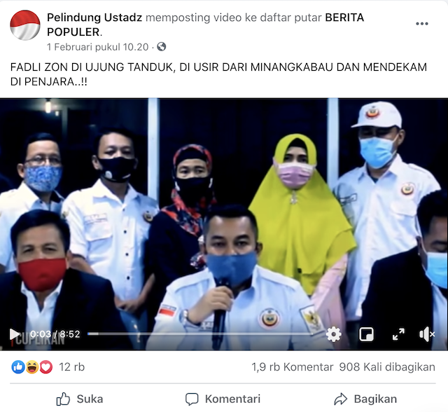 [Cek Fakta] Fadli Zon Diusir dari Minangkabau dan Mendekam di Penjara? Ini Faktanya