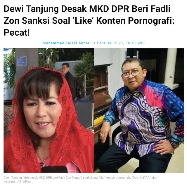 [Cek Fakta] MKD DPR Resmi Copot Fadli Zon? Ini Faktanya