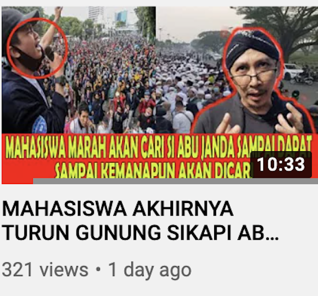 [Cek Fakta] Foto Mahasiswa Ini Orasi Cari Abu Janda? Simak Faktanya