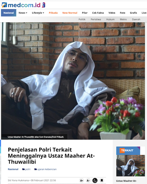 [Cek Fakta] Ustaz Maaher Meninggal setelah Disuntik Paksa? Ini Faktanya