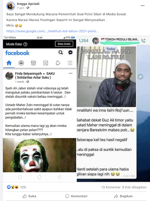 [Cek Fakta] Ustaz Maaher Meninggal setelah Disuntik Paksa? Ini Faktanya