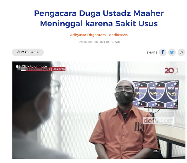[Cek Fakta] Ustaz Maaher Meninggal setelah Disuntik Paksa? Ini Faktanya