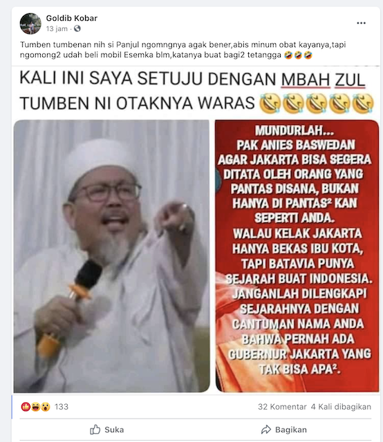 [Cek Fakta] Tengku Zul Minta Anies Baswedan Mundur agar Jakarta Bisa Segera Ditata oleh Orang yang Pantas? Ini Faktanya