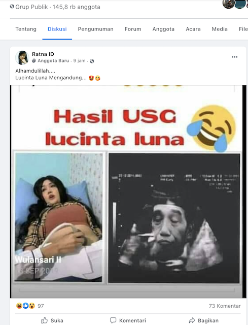 [Cek Fakta] Beredar Foto Hasil USG Lucinta Luna? Ini Faktanya
