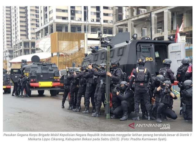 [Cek Fakta] Beredar Video Polisi Tiongkok Gelar Latihan Di Lippo Cikarang? Ini Cek Faktanya