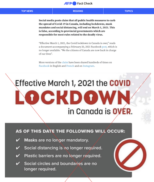 [Cek Fakta] Kanada Akhiri <i>Lockdown</i> Mulai 1 Maret 2021? Ini Cek Faktanya