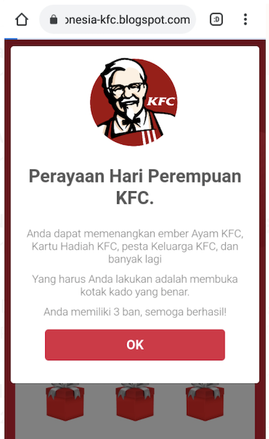 [Cek Fakta] Rayakan Hari Perempuan, KFC Sediakan Hadiah Bucket Ayam? Ini Faktanya