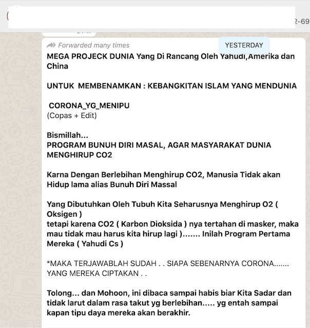 [Cek Fakta] Benarkah Logika Penggunaan Masker Sebabkan Manusia Keracunan CO2? Ini Faktanya