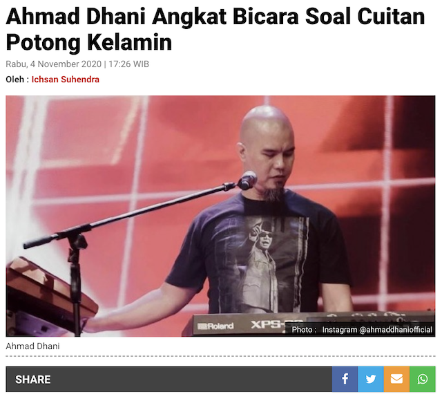 [Cek Fakta] Ahmad Dhani Janji Potong Kemaluan jika Jokowi Terpilih di Pilpres 2019? Ini Faktanya