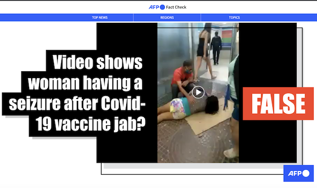 [Cek Fakta] Beredar Video Seorang Wanita Argentina Kejang-kejang setelah Menerima Vaksin Covid-19? Ini Faktanya