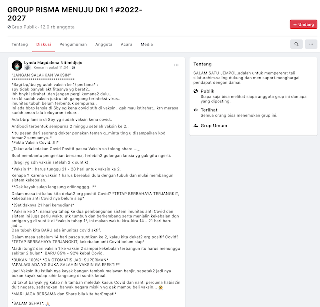 [Cek Fakta] Benarkah Setelah Divaksin Lebih Mudah Terinfeksi Covid-19? Begini Faktanya