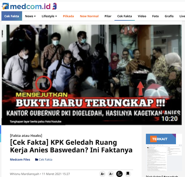 [Cek Fakta] KPK Kantongi Bukti Kasus Korupsi Anies Baswedan? Ini Faktanya